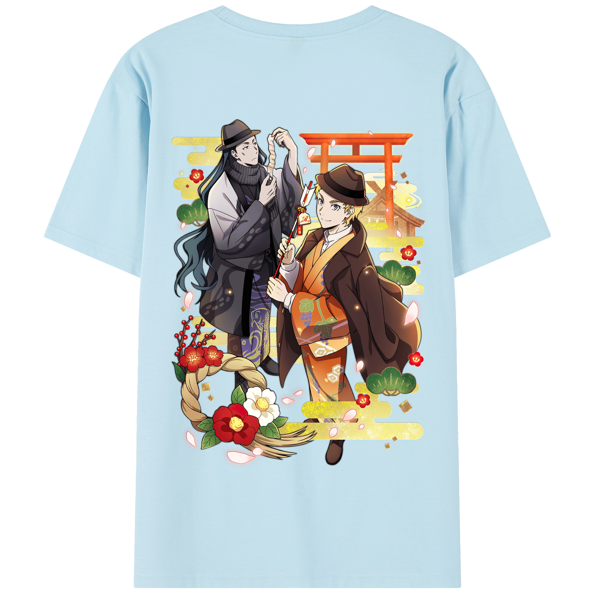 （画像用） 文豪ストレイドッグス Bungo Stray Dogs 綿100％半袖Tシャツ（背面プリント）